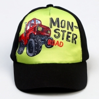 Кепка детская для мальчика Monster road, цвет чёрный, р-р. 52-54