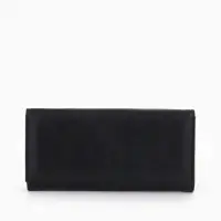 Кошелек жен 06-01-01 Июнь2523, 19*3*10 см, 3 отд+отд/молн, д/карт, д/монет, на магните черн   109097