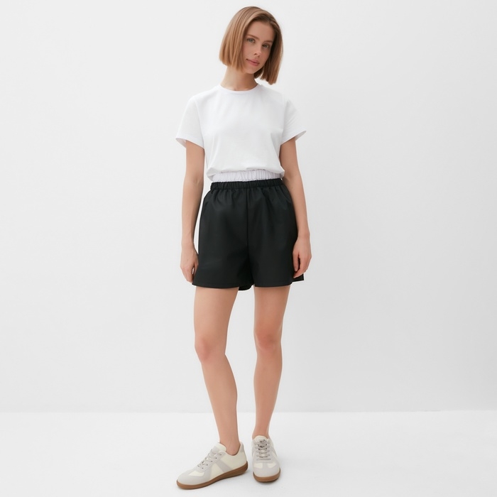 Шорты  женские MINAKU: Basic line цвет черный, р-р 48