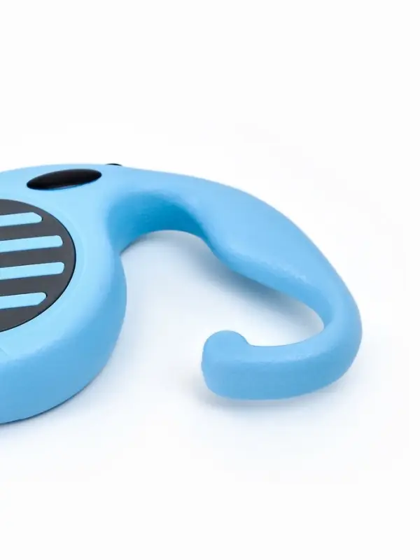 Рулетка - поводок для собак, лента 5 м, голубая