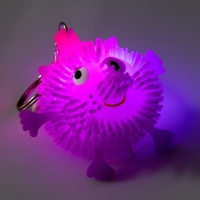 Ёжка &laquo;Зверёк&raquo;, световой, на брелоке, цвета МИКС