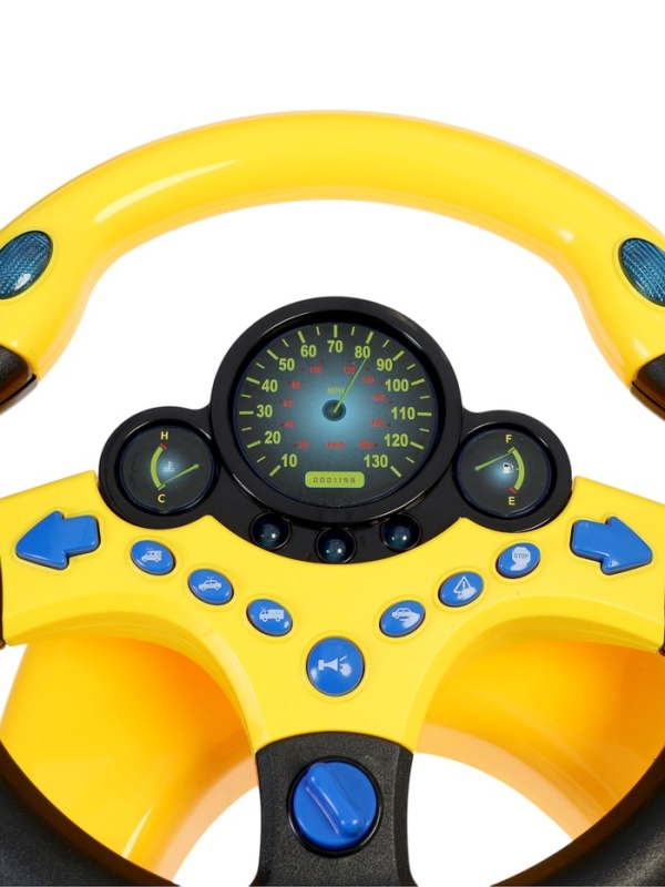 Руль музыкальный "Cупер водитель", свет и звук , работает от батареек В ПАКЕТЕ