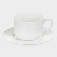 Чайная пара Magistro Fray, чайшка 230 мл и блюдце 15х7,7 см