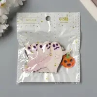 Декор для творчества войлок блеск "Приведение с тыквой" 4,5х5 см