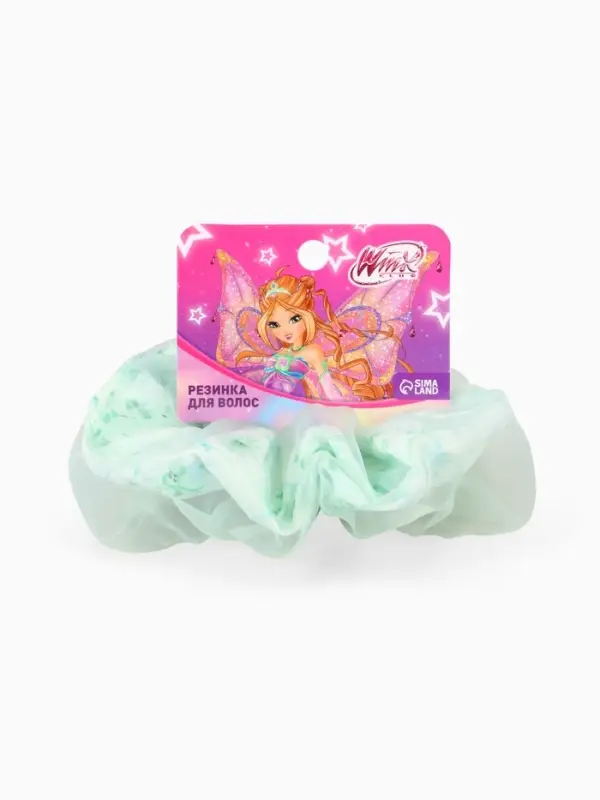 Резинка для волос &laquo;Цветы&raquo; зеленая, Винкс