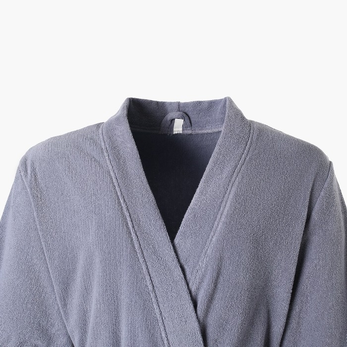 Халат махровый Экономь и Я, мужской размер 52-54 цвет серый, 100% хлопок с AIRO, 320 г/м2 Халат махровый Экономь и Я, мужской размер 52-54 цвет серый, 100% хлопок с AIRO, 320 г/м2