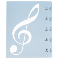 Нотная папка - 30 файлов 60 листов голубая