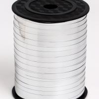 Лента пластик, серебро 0,5см, моток 500 ярдов Лента пластик, серебро 0,5см, моток 500 ярдов