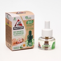 Дополнительный флакон-жидкость от комаров "Раптор", с экстрактом ромашки, 45 ночей Дополнительный флакон-жидкость от комаров "Раптор", с экстрактом ромашки, 45 ночей