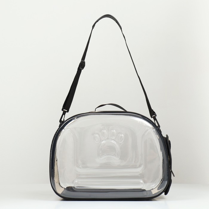 Переноска для животных прозрачная, 42*32*28 см, бежевая Переноска для животных прозрачная, 42*32*28 см, бежевая