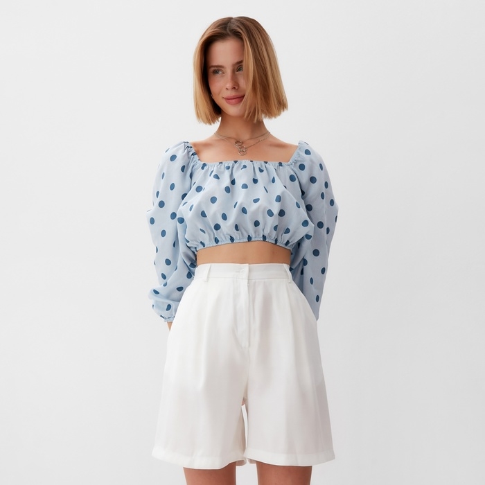 Топ женский MINAKU: Enjoy цвет голубой, р-р 42