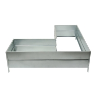 Грядка оцинкованная, Г-образная, угловая, 153 &times; 93 &times; 34 см, Greengo