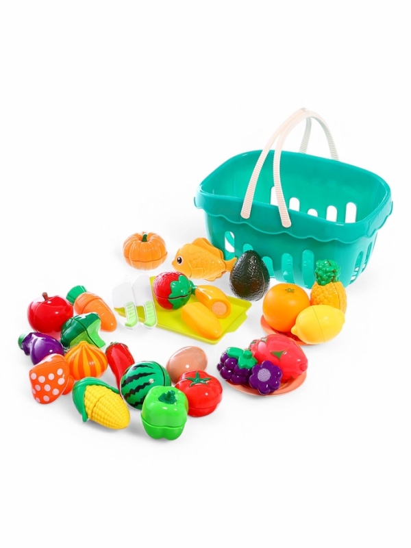 Игровой набор "Супершеф" корзина с продуктами и посудкой, 28 предметов