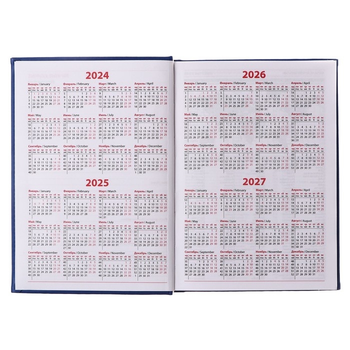 Ежедневник недатированный А5, 160 листов "Вивелла", обложка искусственная кожа, синий