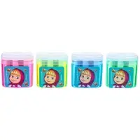 Точилка пластиковая с контейнером, двойная, МИКС, &laquo;Маша и медведь&raquo;