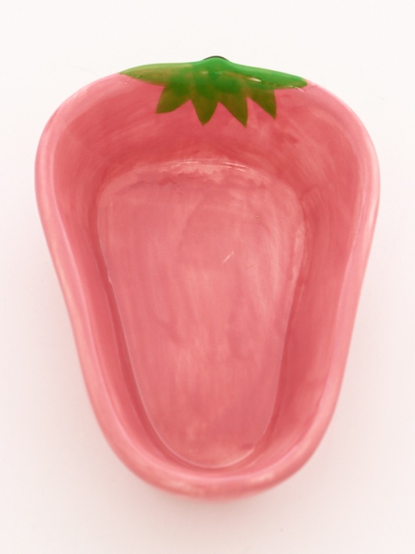 Миска керамическая для грызунов "Клубника" 10 х 11 х 4 см