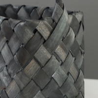 Корзина плетёная, 27&times;14&times;13 см, плетёная ручка h=13 см, ива, серая