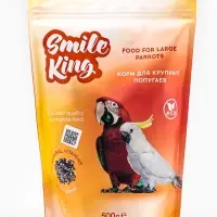 Smile King корм для крупного попугая, дой-пак пакет 500г.
