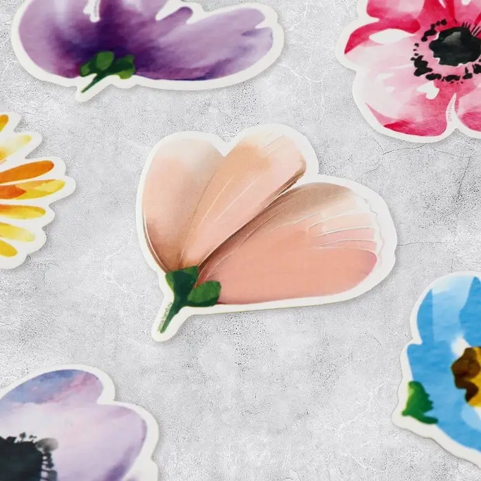 Наклейки-стикеры, набор,&laquo;Цветы&raquo;, 5 х 5 см