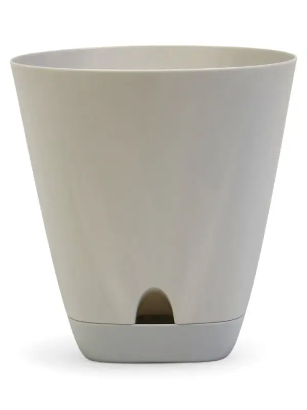 Кашпо с прикорневым поливом 2 л  D-14,5см, H-15см серый "Гранд"