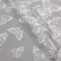 Пленка прозрачная с рисунком &laquo;Бабочки&raquo; Белый 0.7&times;8.2&plusmn;5%м