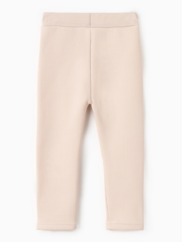 Легинсы для девочки на флисе Collorista, цвет молочный, рост 122 см