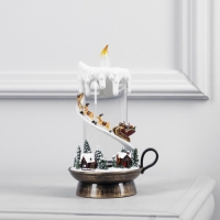 Светодиодная свеча с Дедом Морозом, 14 × 23 × 12 см, пластик, батарейки ААх3 (не в комплекте), USB, свечение тёплое белое Светодиодная свеча с Дедом Морозом, 14 × 23 × 12 см, пластик, батарейки ААх3 (не в комплекте), USB, свечение тёплое белое