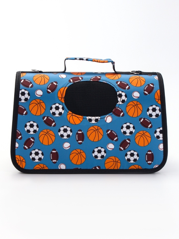 Сумка - переноска для животных "Спорт", размер S, 37,5 х 17 х 22 см, голубая