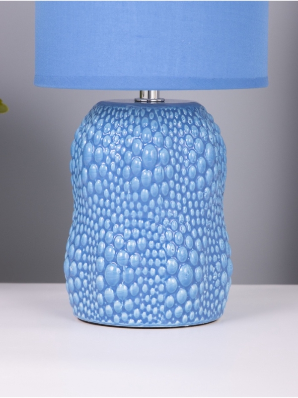 Лампа настольная "Иссин" 1х40Вт Е14 синий 15х15х30см
