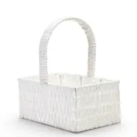 Набор корзин 3 шт пластик 25х16х11 22х13х9 19х10х7,5 см ручка h=10 см белый квадрат