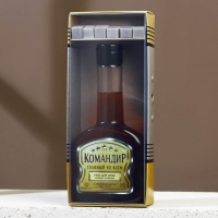 Новогодний подарочный набор косметики &laquo;Командир&raquo;, гель для душа во флаконе коньяка 250 мл и мыло для рук 25 г , Новый Год