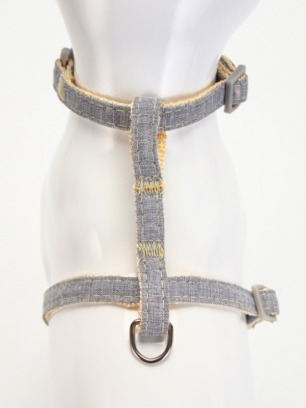 Комплект амуниции "Жаккард", поводок 120 х 1 см, серый