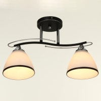 Люстра ГАЛЛОП "Сарри" 2x60Вт Е27 черный-хром