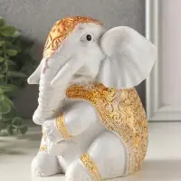 Фигурка гипс &laquo;Слон Индийски&raquo;, 15&times;12&times;11 см, серый с росписью