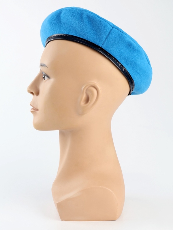 Берет военного, цвет голубой