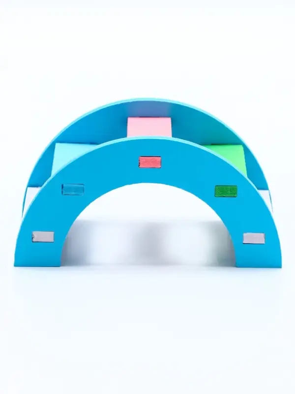 Лесенка для грызунов с цветными ступеньками, синий