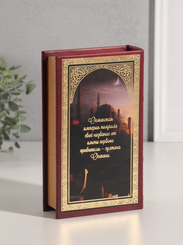 Сейф-книга дерево кожзам "Султаны Османской империи" тиснение 21х13х5 см