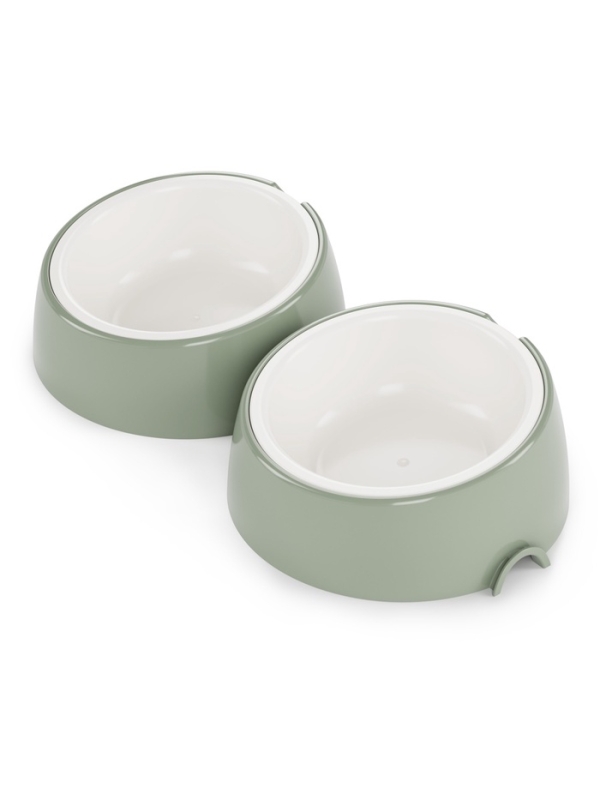 Лего-миска для животных с наклоном "Юта" 0,3л бело- фисташковый