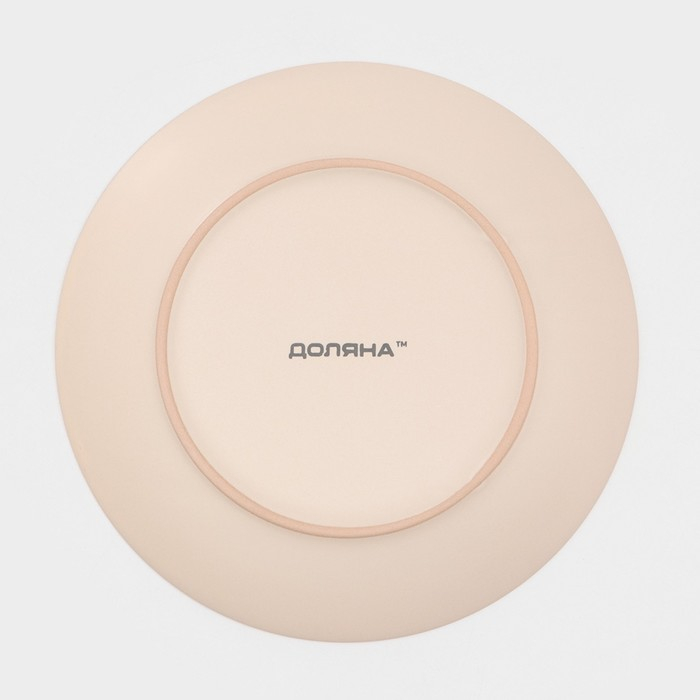 Набор тарелок керамических Доляна &laquo;Пастель&raquo;, 18 предметов: 6 тарелок d=19 см, 6 тарелок d=27 см, 6 мисок d=19 см, цвет крем-брюле