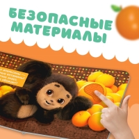 Тактильная книжка &laquo;Потрогай меня&raquo;, 12 стр., 6 тактильных вставок, Чебурашка