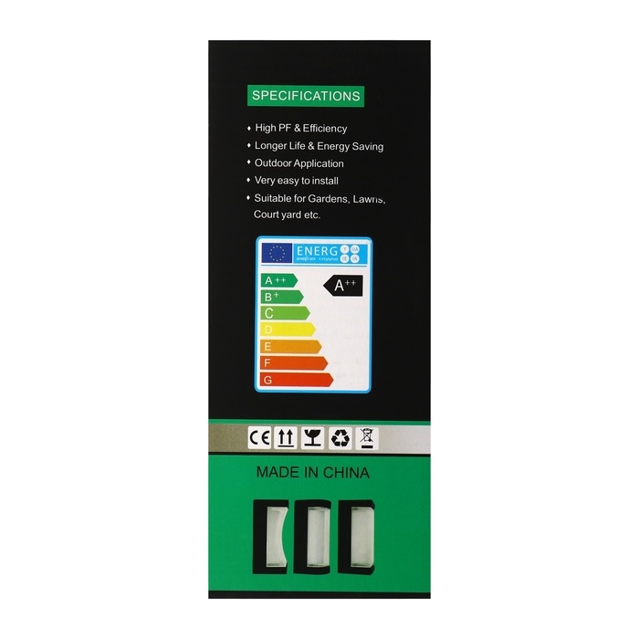 Светильник фасадный &laquo;Лампа&raquo;, FSD-061, 8 Вт, 3000К, IP65, 220 В, пластик, черный