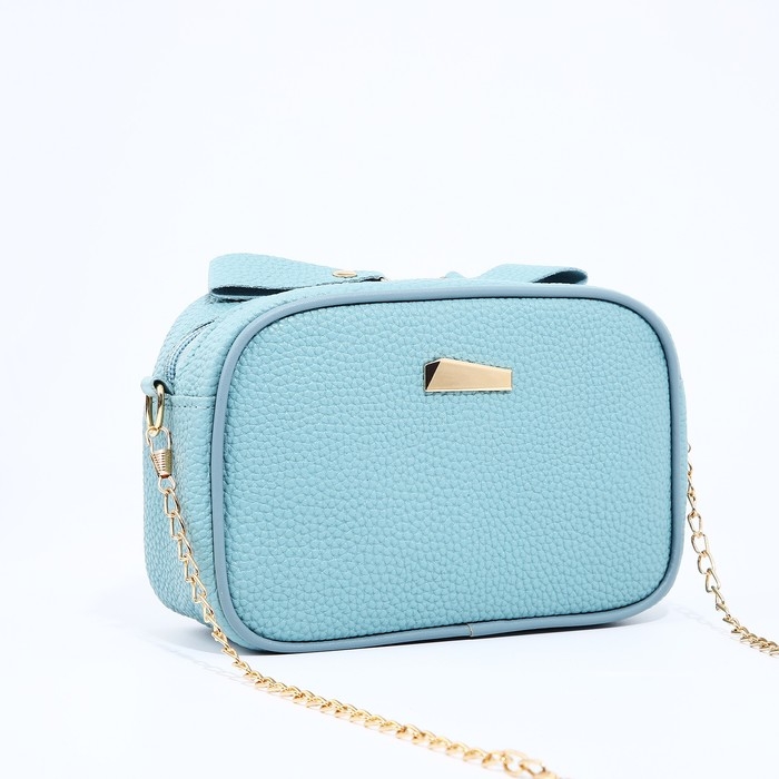 Сумка кросс-боди на молнии, цвет голубой