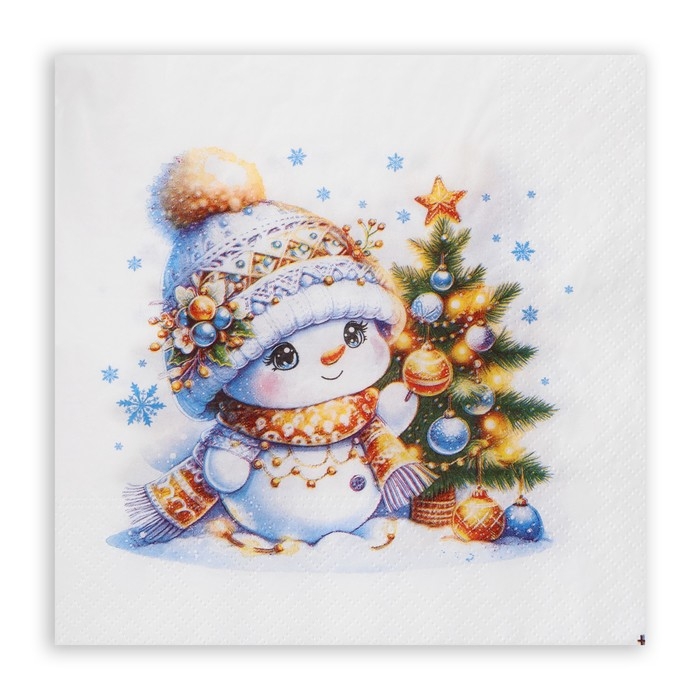 Новогодние салфетки бумажные Лилия «Няшка», 2 слоя, 33х33 см, 20 шт Новогодние салфетки бумажные Лилия «Няшка», 2 слоя, 33х33 см, 20 шт