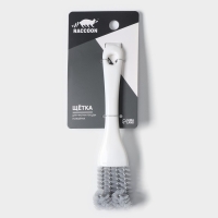 Щётка для чистки посуды и решёток-гриль Raccoon, 17&times;4 см, цвет белый