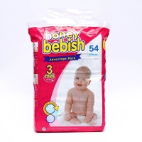 Подгузники детские Bebish 3 Midi (4 - 9 kg), 54 шт Подгузники детские Bebish 3 Midi (4 - 9 kg), 54 шт
