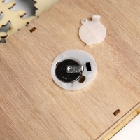 Светодиодная фигура &laquo;Фургончик&raquo; 19 &times; 17 &times; 3.5 см, дерево, батарейки CR2032 (в комплекте), свечение тёплое белое