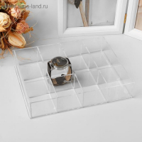 Подставка для презентации, 12 ячеек, 20,3&times;15,4&times;3,8 оргстекло 2 мм, В ЗАЩИТНОЙ ПЛЁНКЕ