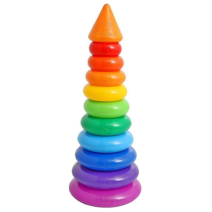 Пирамидка, 10 колец с конусом Пирамидка, 10 колец с конусом