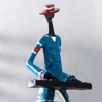 Сувенир полистоун "Джазмен - клавишник" 27х9,5х5,5 см