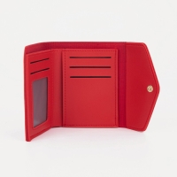 Кошелёк на кнопке, цвет красный